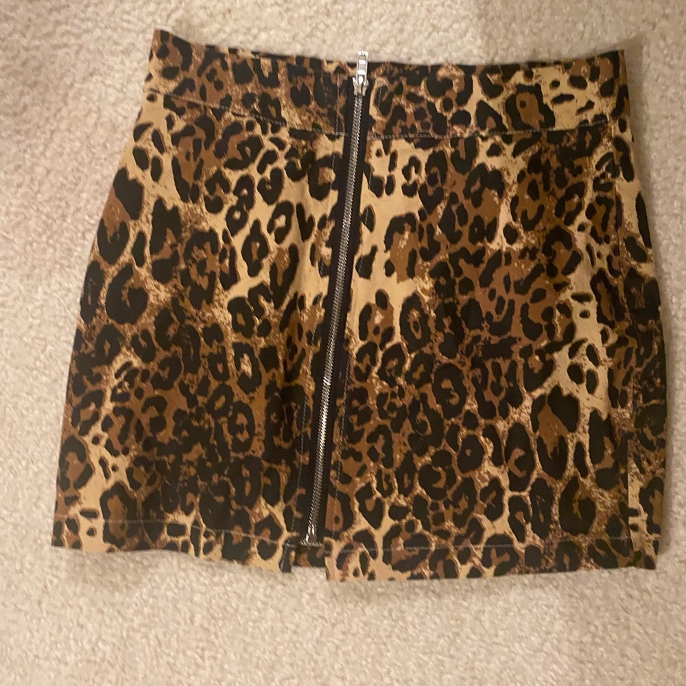 Leopard Print Mini Skirt